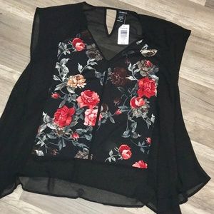 Express Black chiffon blouse